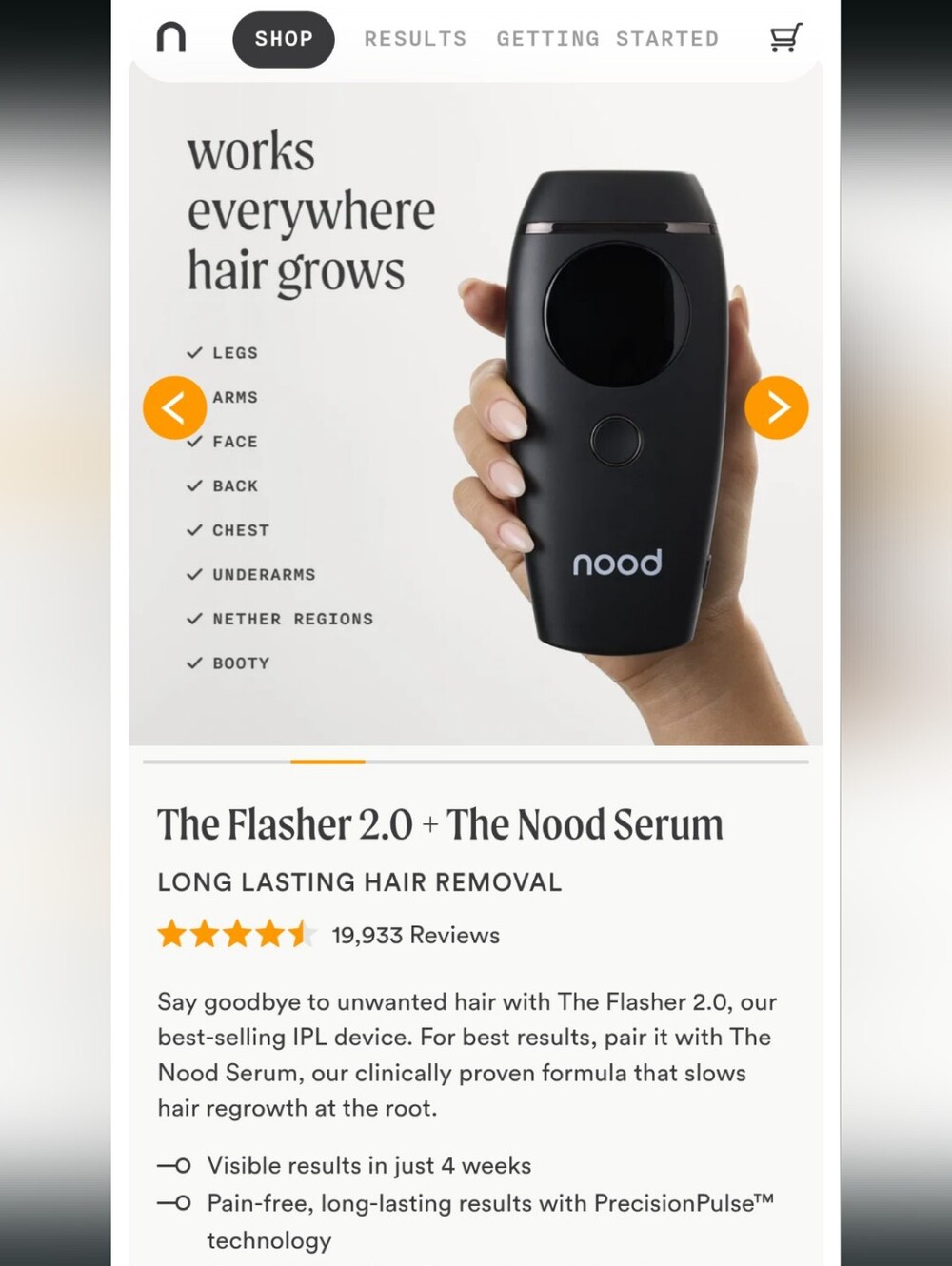 Nood The Flasher 2.0 Hair Removal IPL Device - Picture 5 of 8